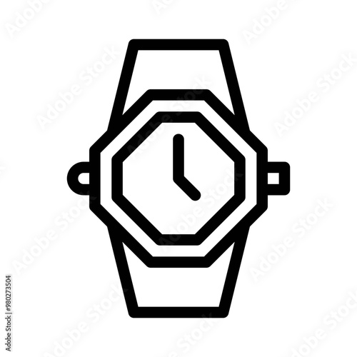 wristwatch line icon