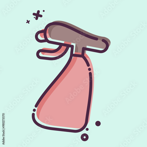 Icon Cleaning Spray. related to Hygiene symbol. MBE style. simple design illustration
