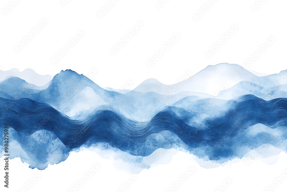 A blue ocean with mountains in the background A blue ocean with mountains in the background