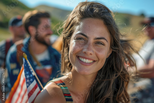 The American Star Spangled Banner. Flags on Women's Clothing