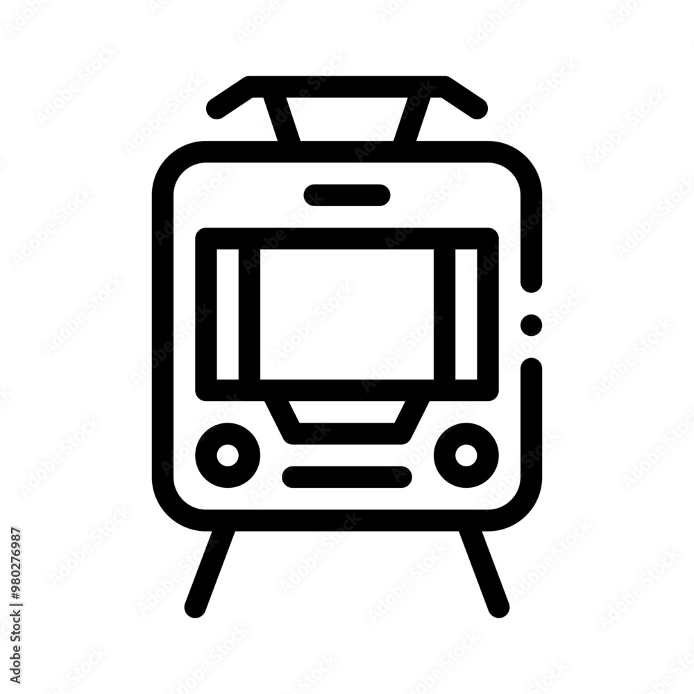 streetcar line icon streetcar line icon