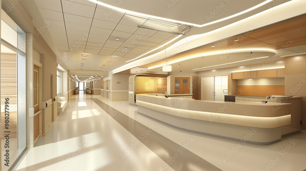 Fototapeta premium Designing Healing Spaces: Innovative Architecture for Modern Hospitals