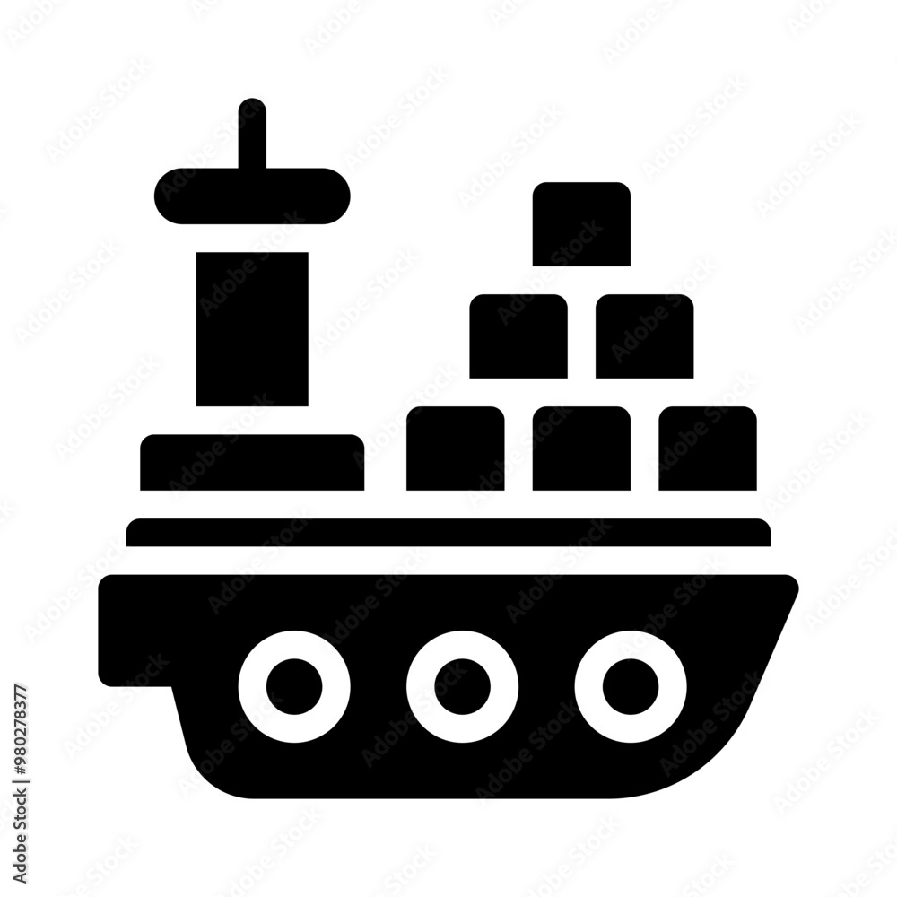 Obraz premium vessel glyph icon