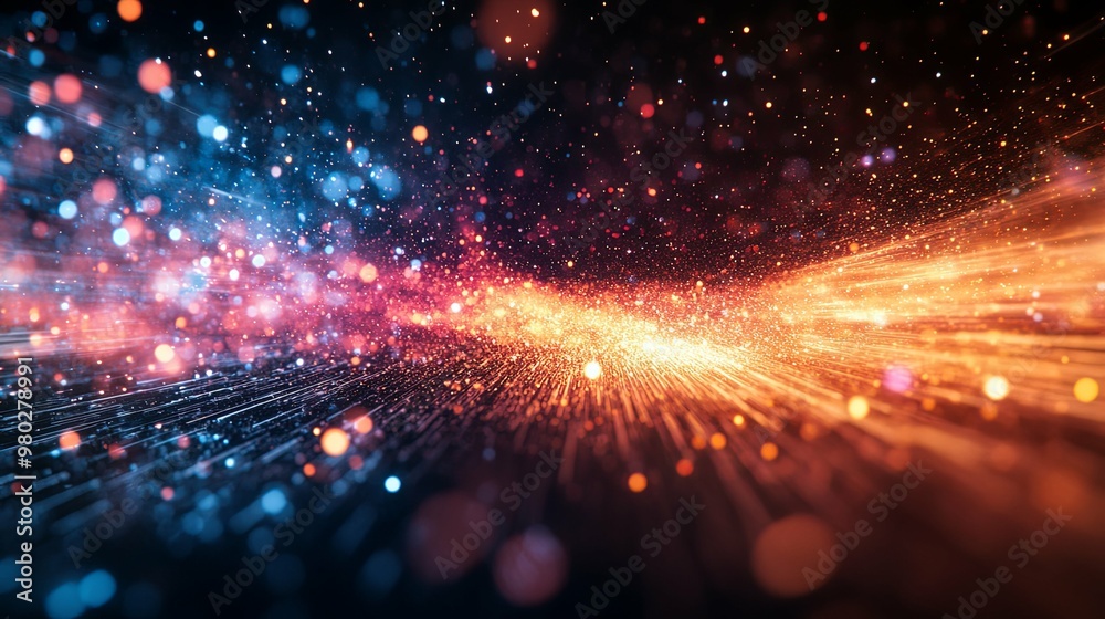 Fototapeta premium Abstract Background of Blurred Lights and Sparkle