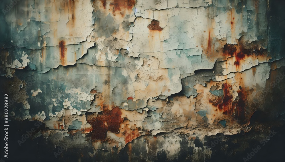 Obraz premium Weathered Rust Texture: A Decaying Wall