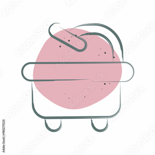 Icon Bathtub. related to Hygiene symbol. Color Spot Style. simple design illustration