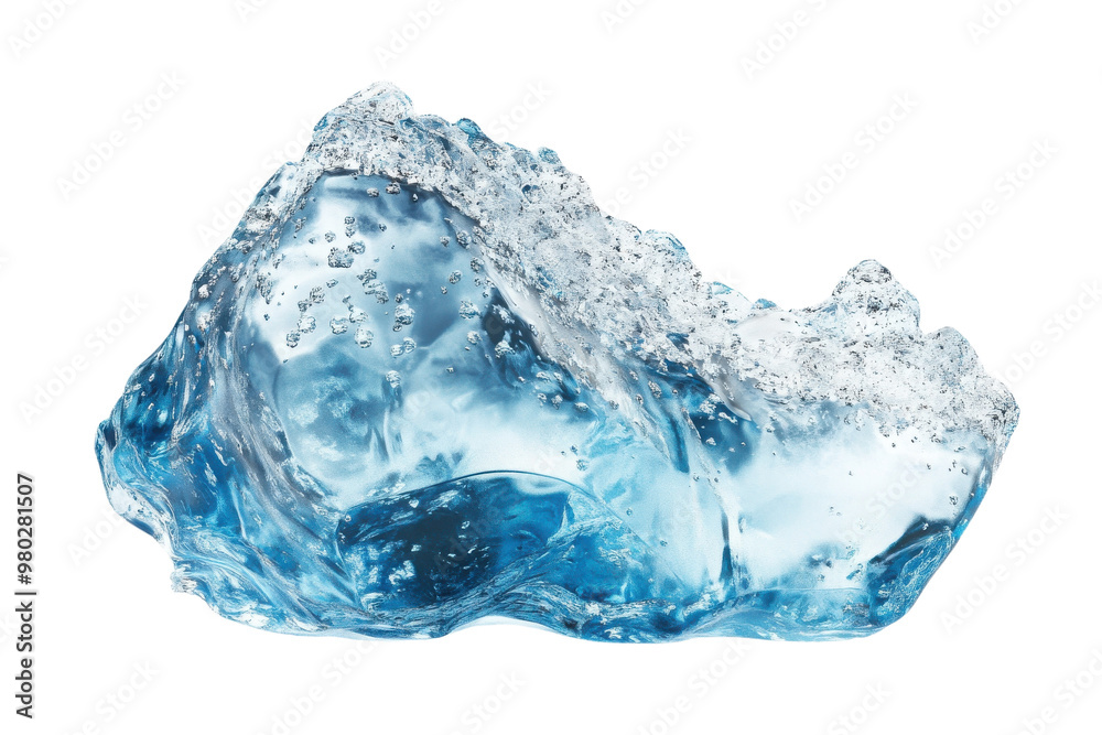 A stunning close-up of a transparent ice block capturing light, showcasing its intricate structure and cool blue hue. transparent background A stunning close-up of a transparent ice block capturing light, showcasing its intricate structure and cool blue hue. transparent background