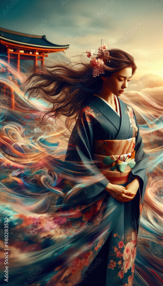 Fototapeta premium 着物の女性