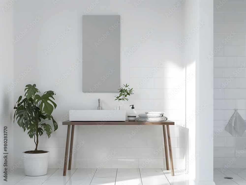 Minimalist Bathroom with Frameless Mirror and Vanity Creating a Spa Like Retreat Minimalist Bathroom with Frameless Mirror and Vanity Creating a Spa Like Retreat