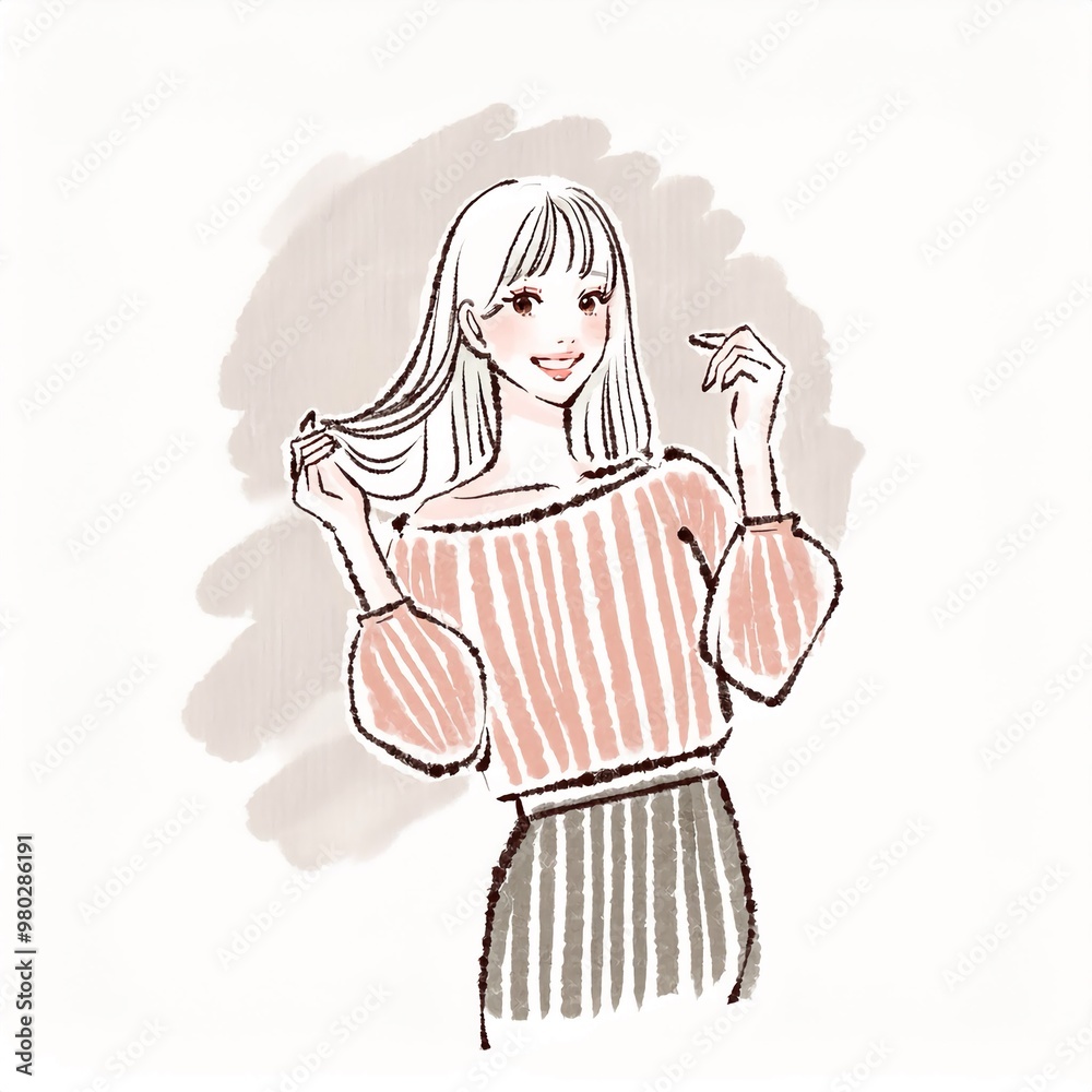 女性・女の子のイラスト素材 女性・女の子のイラスト素材