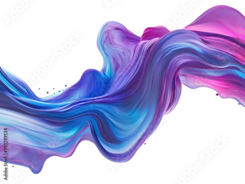 A vibrant swirl of colors, blending shades of blue and pink, creating an abstract flow that captivates the eye. transparent background