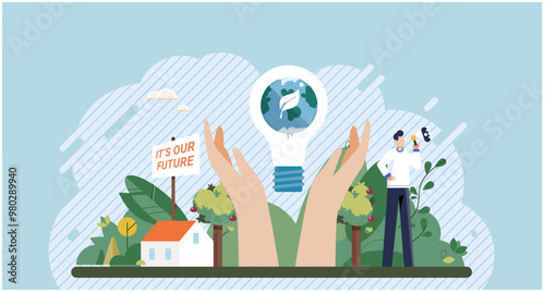 Climate change. Save the planet. Vector illustration We must take immediate action to change climate patterns and protect earth Environmental protection efforts are vital for combatting global warming