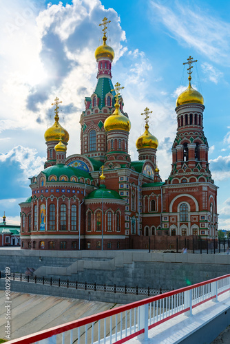 External view of Cathedral of the Annunciation of the Blessed Virgin Mary in Yoshkar-Ola, Russia. photo