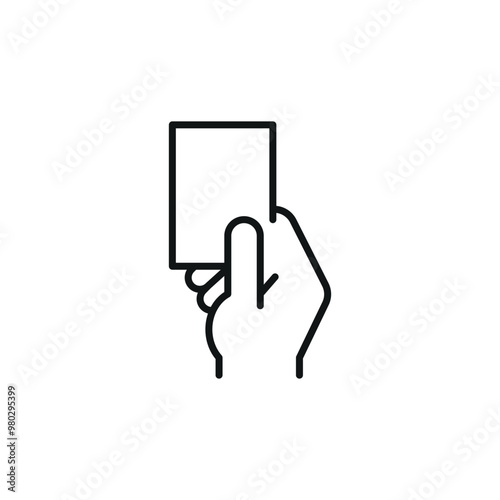 Referee card icon. Simple referee card icon for social media, app, and web design. Vector illustration