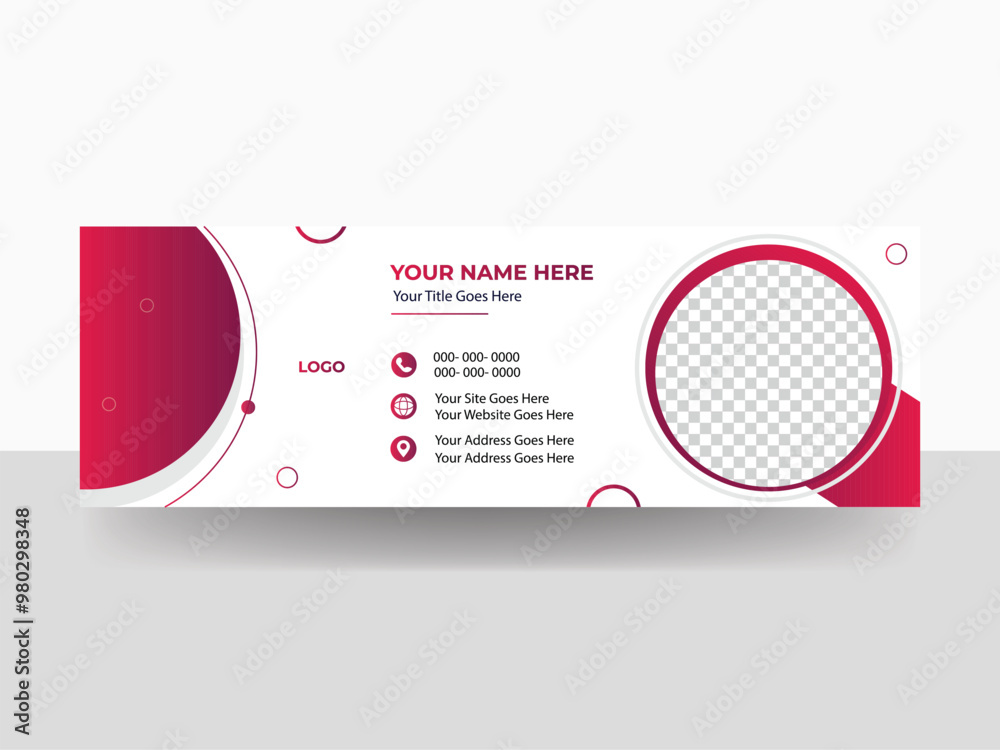 email signature template and profile cover design Stock Vector | Adobe ...