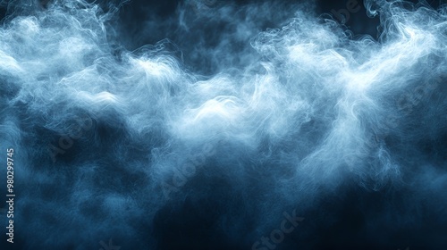 Wispy gray smoke swirls forming intricate abstract patterns and textures