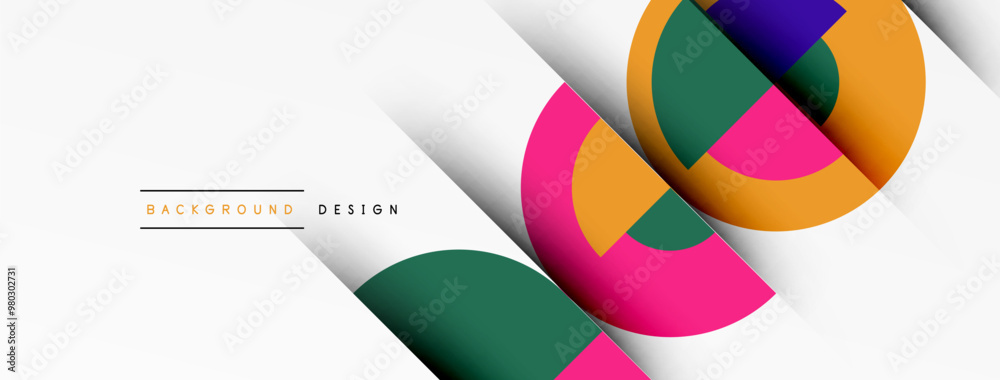 Geometric design abstract background - circles squares Geometric design abstract background - circles squares