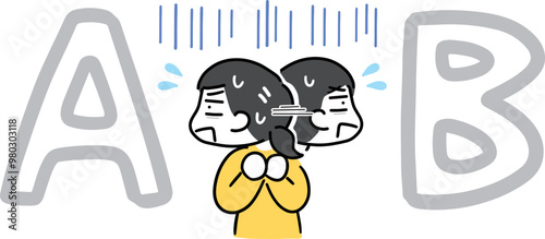 AとBどっちか選べない女性