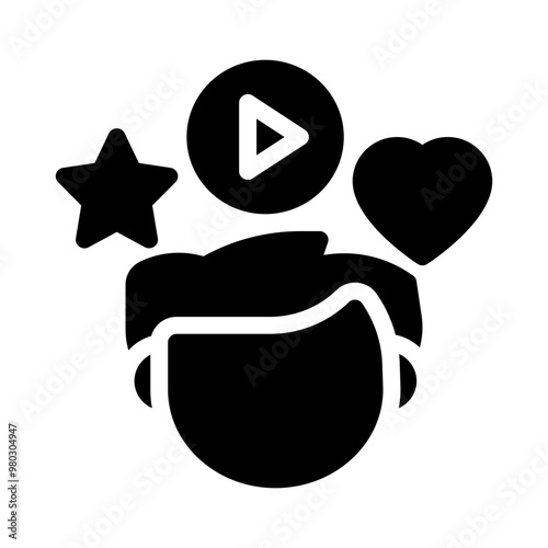 influencer glyph icon