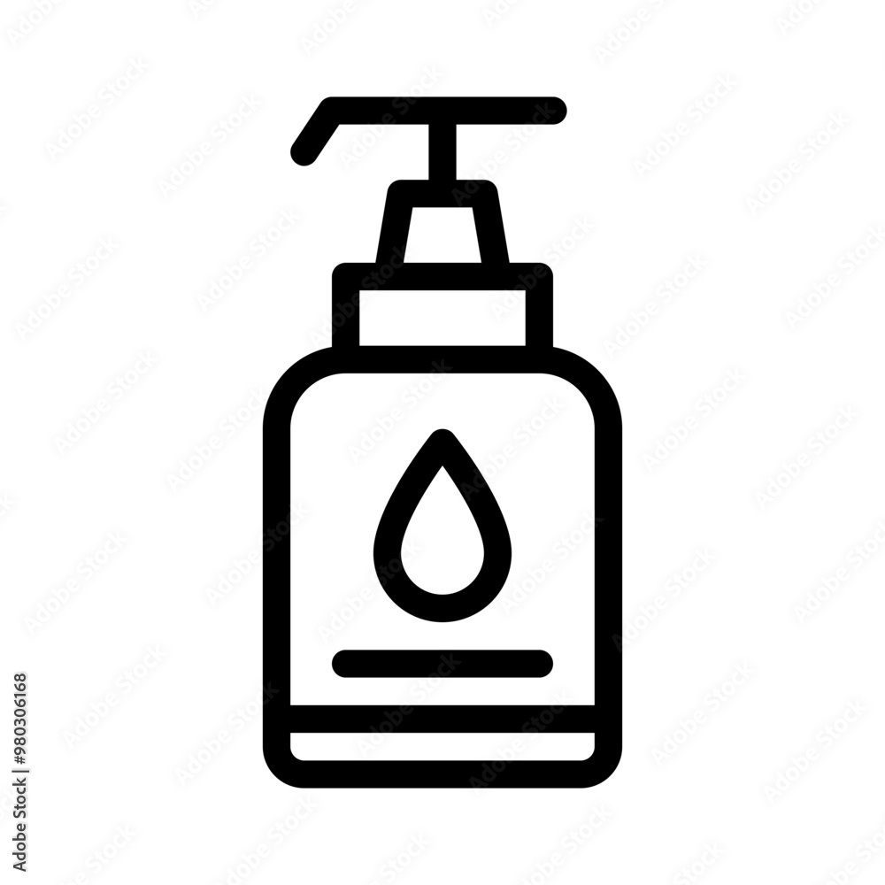 shampoo line icon shampoo line icon