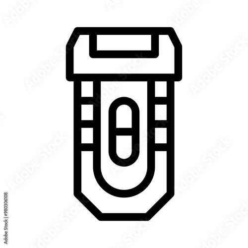 beard trimmer line icon