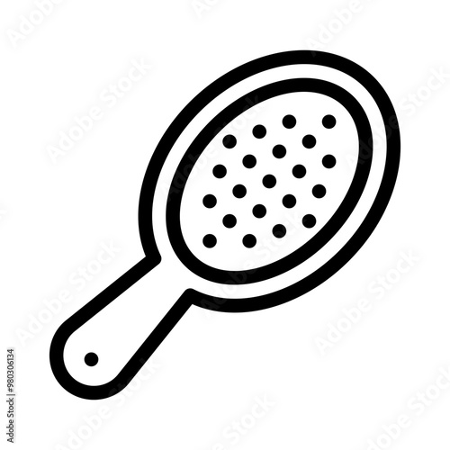 hairbrush line icon