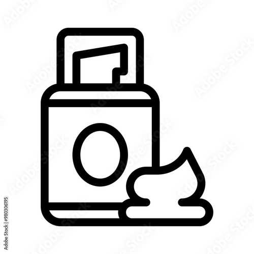 shaving foam line icon