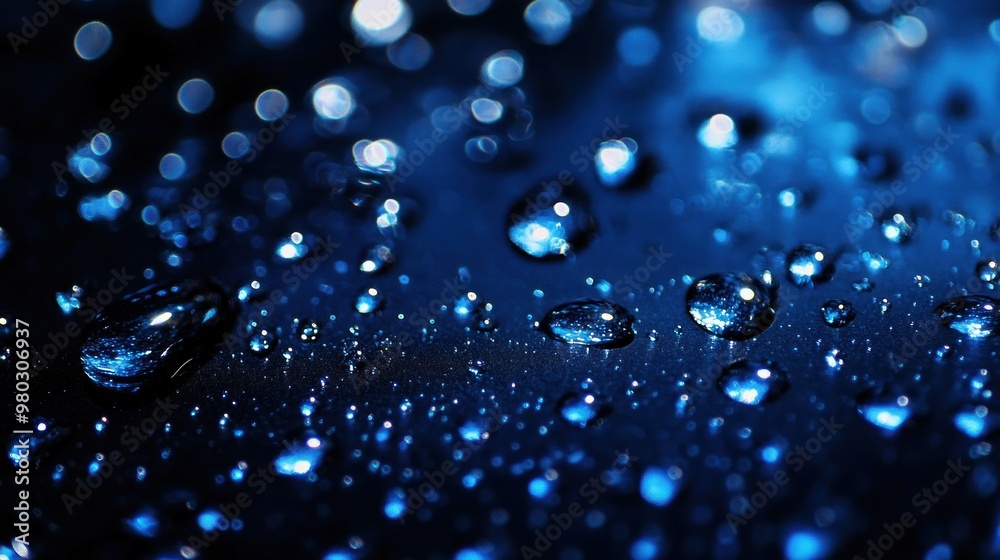 Water Drops on a Dark Surface Water Drops on a Dark Surface