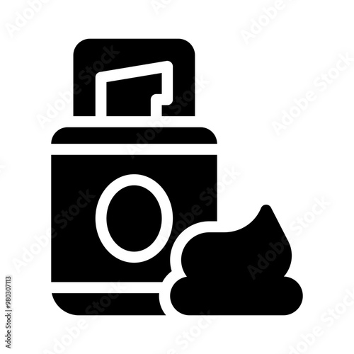 shaving foam glyph icon