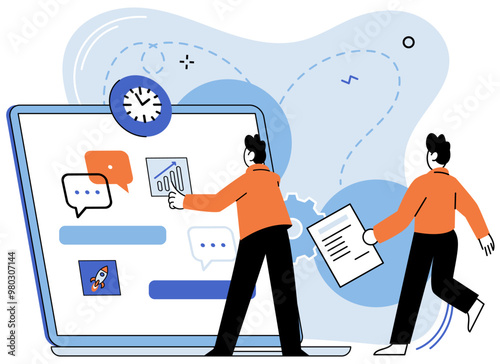 Team work vector illustration. The teams collaboration is foundation their remarkable achievements Cooperation among team members strengthens corporate culture Successful project completion relies