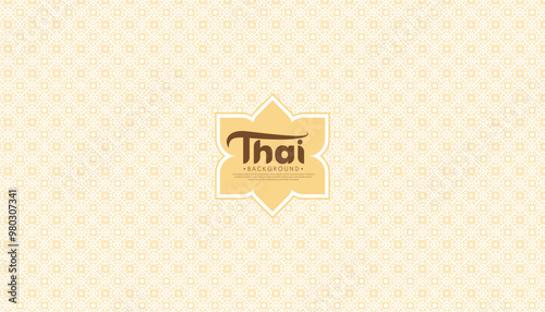 Thai pattern background. Traditional Thai patterns for covers, brochures, web, and internet ads. Vector line Thai illustration