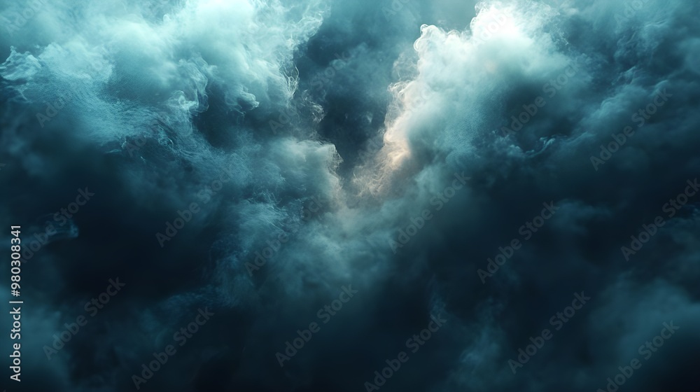 Obraz premium Abstract gray smoke textures creating intricate swirling patterns