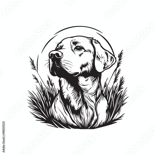 Labrador farm logo vector