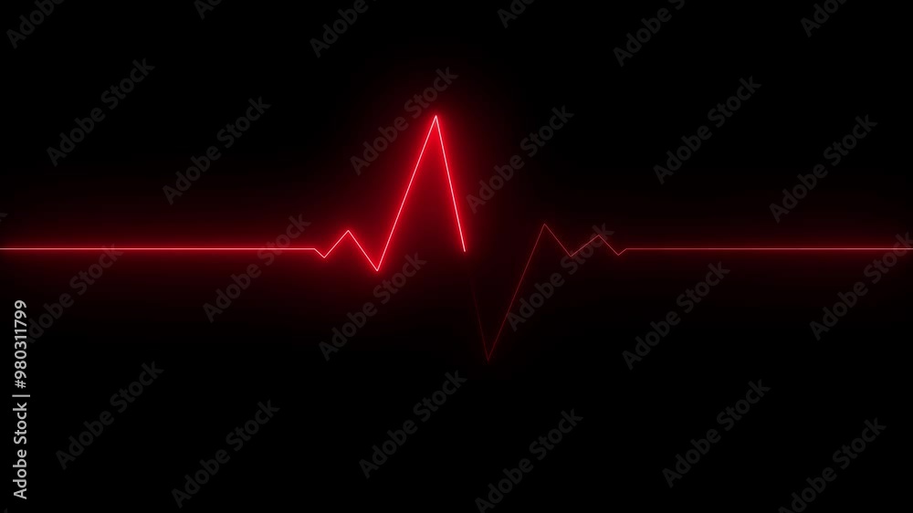 Neon heartbeat icon animation. Heartbeat line display medical research concept. Heartbeat line showing in display. Heartbeat Medical Cardiogram Animation. Neon heartbeat icon animation. Heartbeat line display medical research concept. Heartbeat line showing in display. Heartbeat Medical Cardiogram Animation.