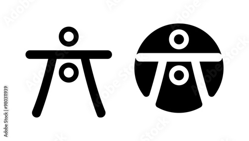 haumea symbol, black isolated silhouette