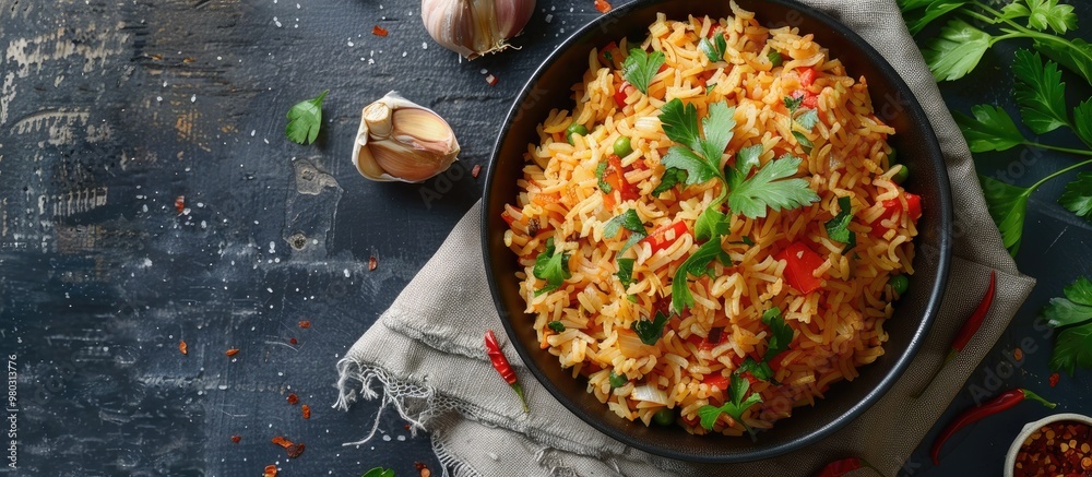 Pilaf With A Garlic And Red Pepper Pilaf With A Garlic And Red Pepper