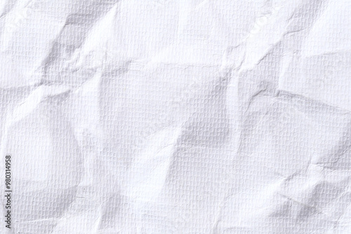 Obraz na płótnie Crumpled white paper texture background for design in your work backdrop concept. w salonie