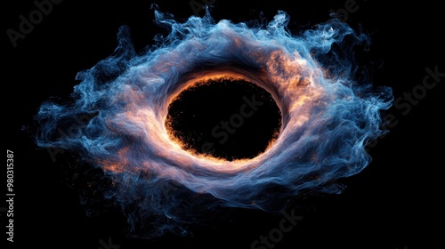 A computer-generated simulation of a black hole's formation from the collapse of a massive star