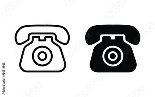 telephone icon vector