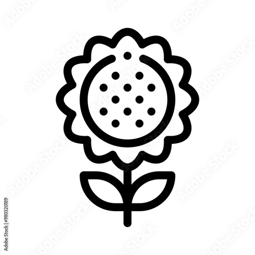 sunflower line icon