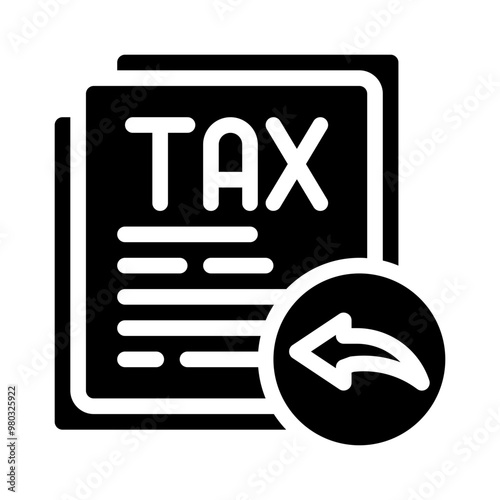 tax glyph icon
