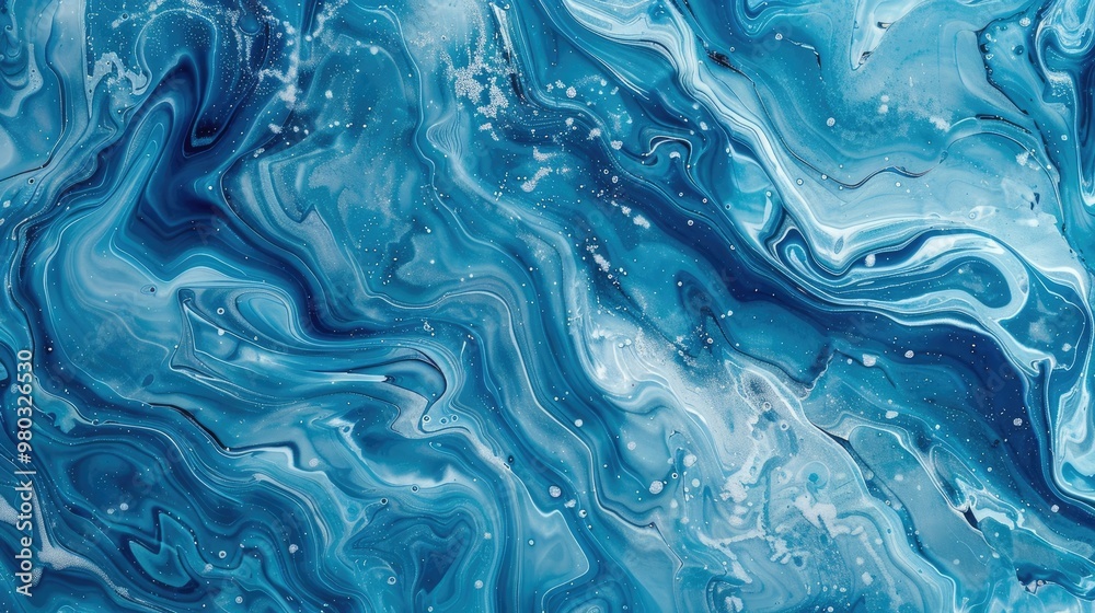 Obraz premium Marble ink colorful. Blue marble pattern texture abstract background. can be used for background or wallpaper