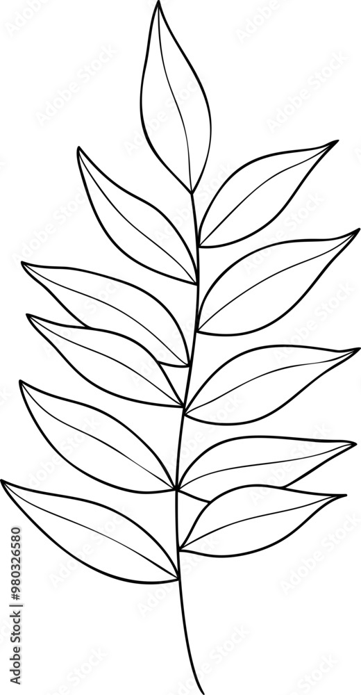 Foliage line art vector Foliage line art vector