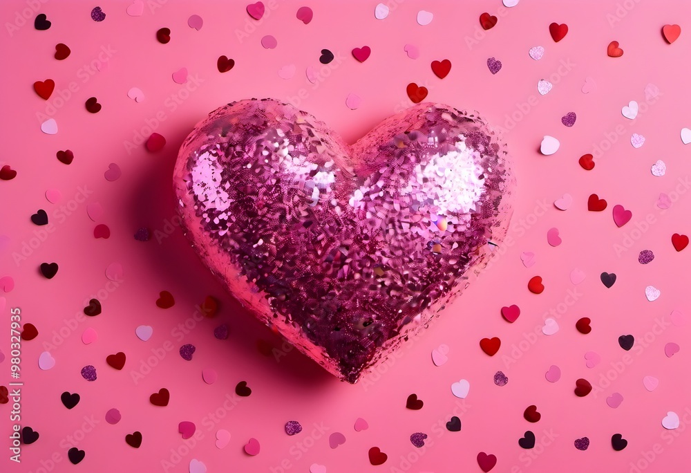 Pink Glitter heart on Pastel pink background, Valentine's Day, Rewards, Banner, Background, Sale, With copy space for text, Sparkling, love, romantic, Greeting card invite, border HD, illustration Pink Glitter heart on Pastel pink background, Valentine's Day, Rewards, Banner, Background, Sale, With copy space for text, Sparkling, love, romantic, Greeting card invite, border HD, illustration