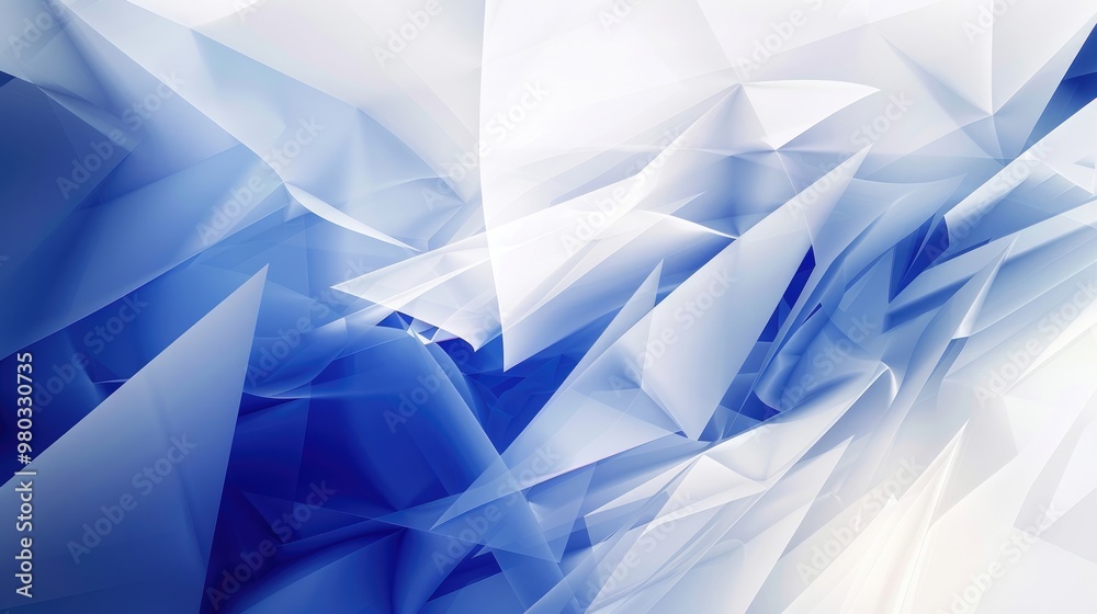 White and blue modern abstract wide banner with geometric shapes. Dark blue and white abstract background White and blue modern abstract wide banner with geometric shapes. Dark blue and white abstract background