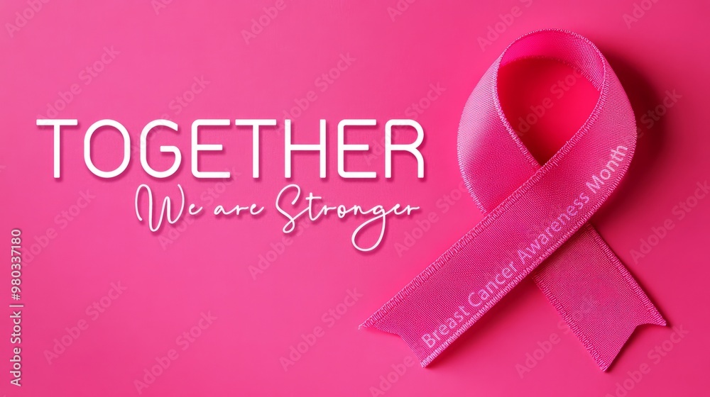 custom made wallpaper toronto digitalPink ribbon breast cancer awareness month - together we are stronger.