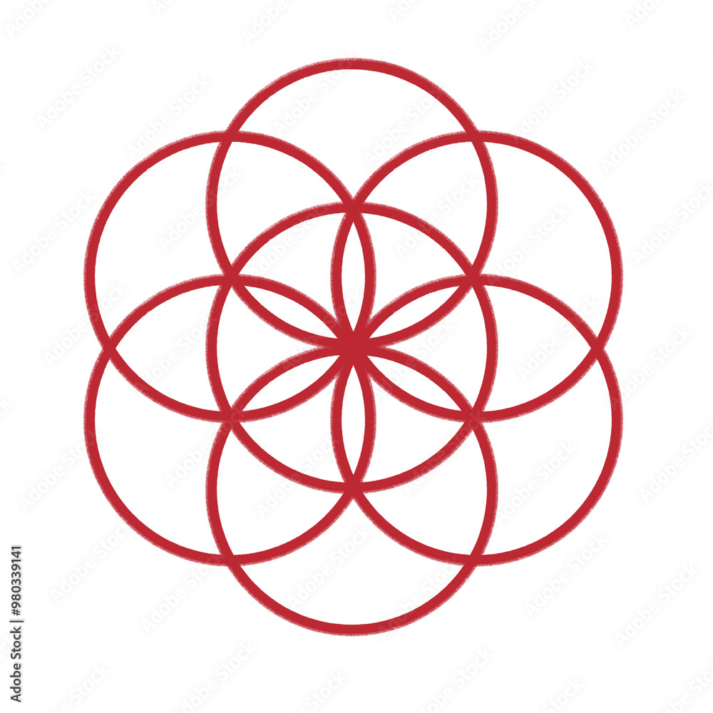 Red seed of life symbol Red seed of life symbol