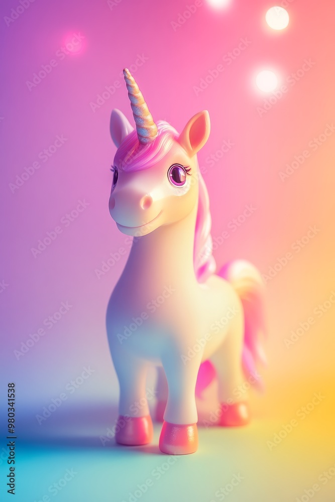 Unicorn Toy with Bokeh Background. Unicorn Toy with Bokeh Background.