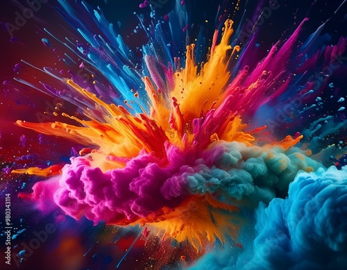 colorful splash of colors background with space for text