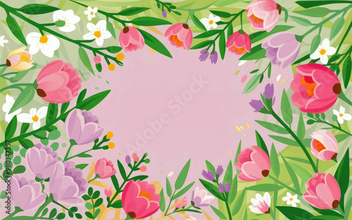 Spring Blossom Elegance: A Vibrant Floral Background